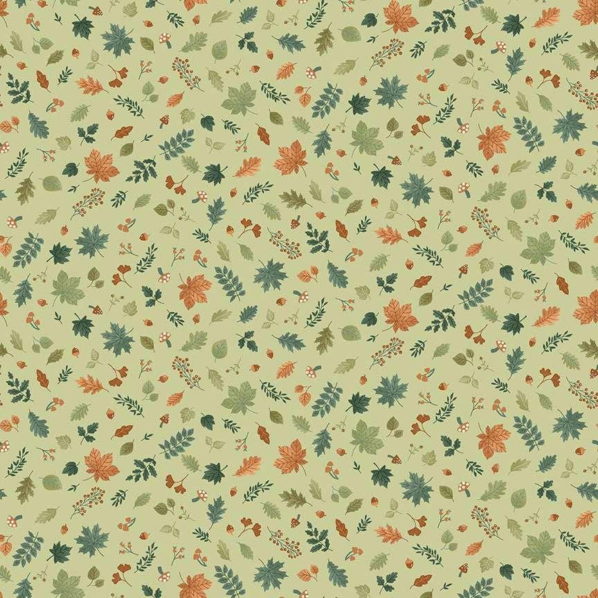 Hello Autumn GREEN MU-097-G - 100% Cotton