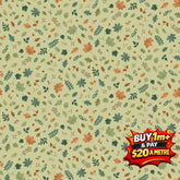 Hello Autumn GREEN MU-097-G - 100% Cotton