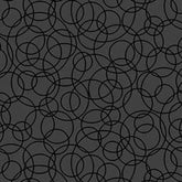 Basically Black and White 10223-99 Tangled Circles Black100% Cotton Fabric