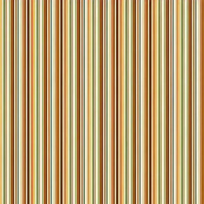 Hello Autumn ~ Cinnamon Stripe ~ MU-102-1 Multi - 100% Cotton