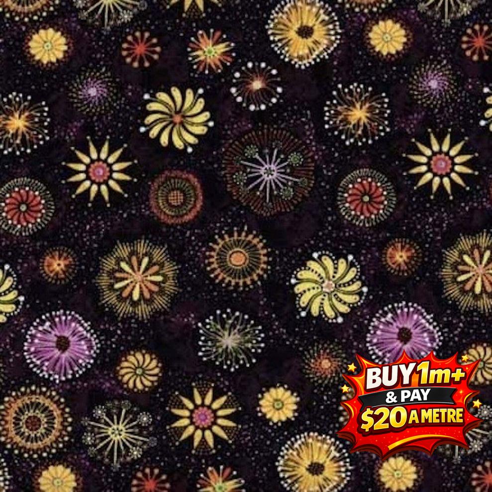 Goanna Walkabout 120-13462 100% Cotton Fabric WOF 110cm- 112cm