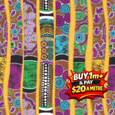 Goanna Walkabout 120-13502 100% Cotton Fabric WOF 110cm- 112cm