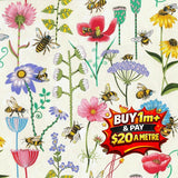 Bee Haven 100% Cotton Fabric WOF 110cm- 112cm