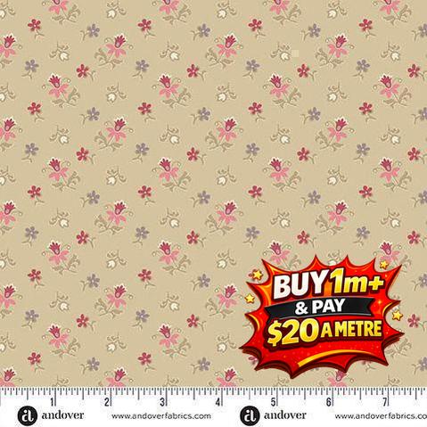 WILDFLOWER COTTAGE - A1593N - 100% COTTON
