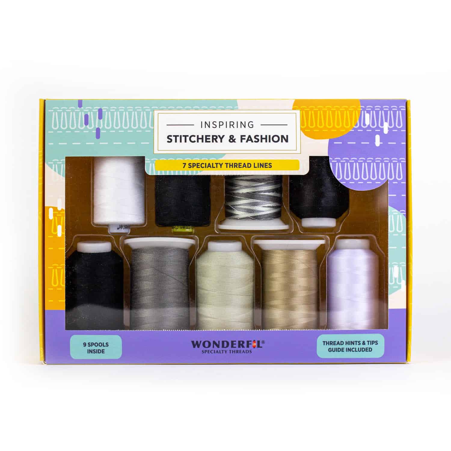 WonderFil Inspiring Stitchery & Fashion Pack – 9 Spools