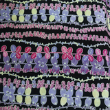 Black and Pink Floral 100% Cotton Fabric WOF 110cm - 112cm