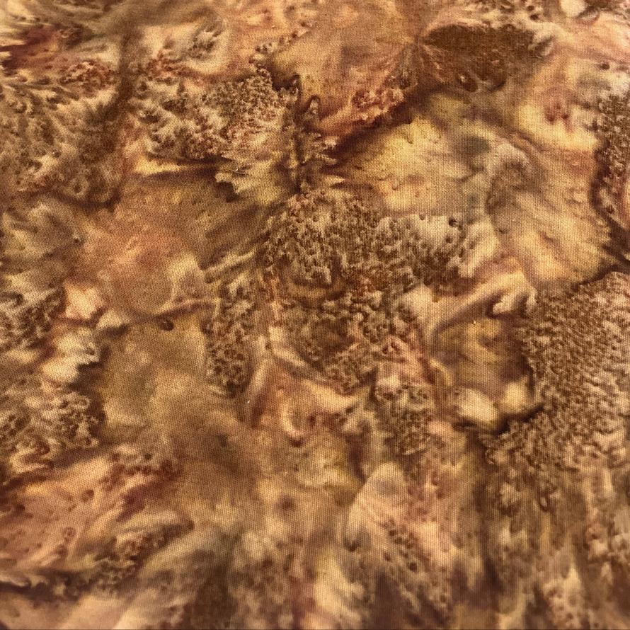 Brown Batik Fabric WOF 110cm - 112cm
