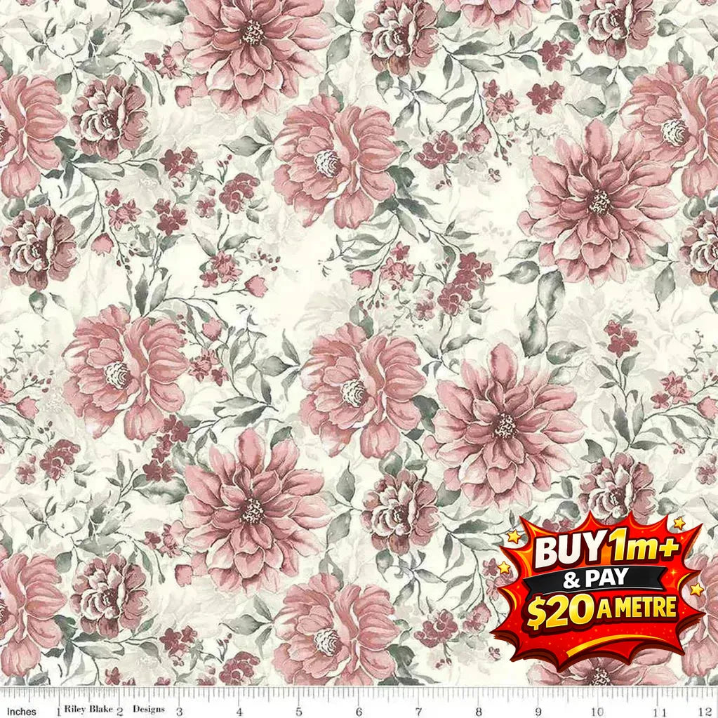 A WALK ON THE PRAIRIE - C15230 - CREAM - 100% Cotton