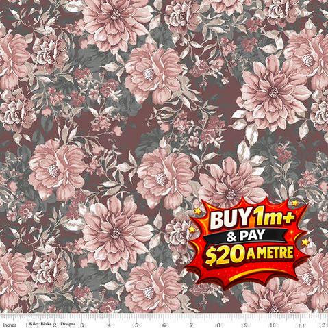 A WALK ON THE PRAIRIE C15230-MARSALA 100% COTTON