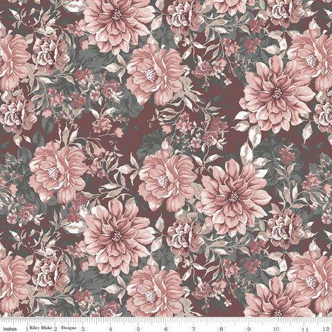 A WALK ON THE PRAIRIE C15230-MARSALA 100% COTTON