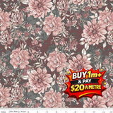 A WALK ON THE PRAIRIE C15230-MARSALA 100% COTTON