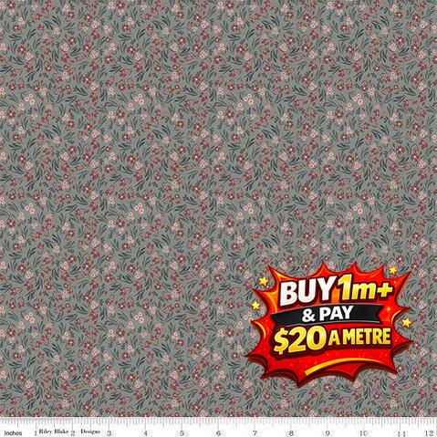 A WALK ON THE PRAIRIE C15231-SAGEGRAY 100% COTTON