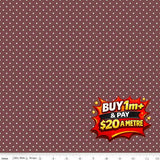 A WALK ON THE PRAIRIE C15237-MARSALA 100% COTTON