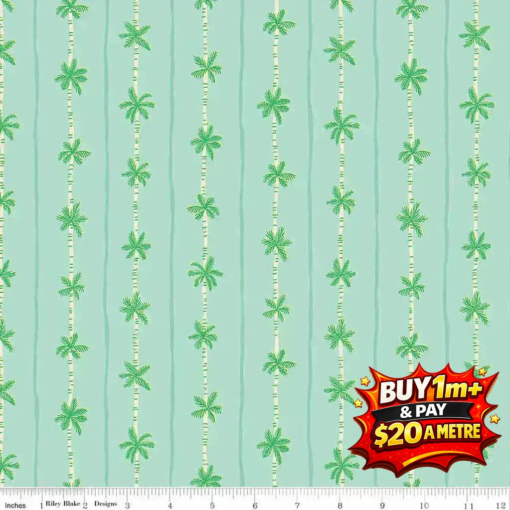 FOREVER NEVERLAND PALM STRIPE - C15906 - SONGBIRD SONGBIRD - 100% Cotton
