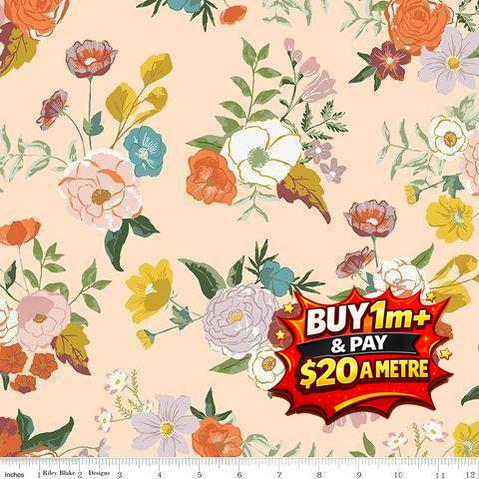 WINGED MEDLEY MAIN BLUSH - C15910-BLUSH - 100% COTTON