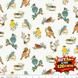 WINGED MEDLEY BIRDS CLOUD - C15911 - CLOUD - 100% Cotton