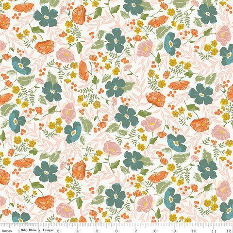 WINGED MEDLEY BOHO BLOOMS CLOUD - C15912-CLOUD - 100% COTTON