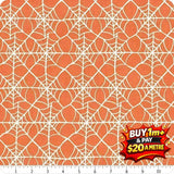 HEY PUMPKIN WEBS ORANGE - C16033 - ORANGE - 100% Cotton