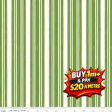 CLASSIC CHRISTMAS STRIPE GREEN - C16289 - GREEN - 100% Cotton