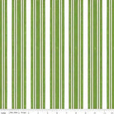 CLASSIC CHRISTMAS STRIPE GREEN - C16289 - GREEN - 100% Cotton