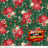 CHARMING CHRISTMAS MAIN GREEN - C16350-GREEN - 100% COTTON