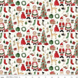 CHARMING CHRISTMAS SANTA & MRS. CLAUS CLOUD - C16351-CLOUD - 100% COTTON