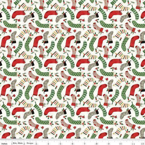 CHARMING CHRISTMAS STOCKINGS CLOUD - C16353-CLOUD - 100% COTTON
