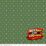 CHARMING CHRISTMAS STARS GREEN - C16355-GREEN - 100% COTTON