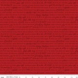 CHARMING CHRISTMAS WORDS RED - C16357-RED - 100% COTTON