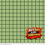 MORE CHRISTMAS WISHES PLAID GREEN - C16557-GREEN - 100% COTTON