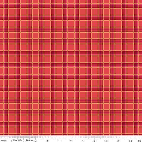 MORE CHRISTMAS WISHES PLAID RED - C16557-RED - 100% COTTON