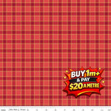 MORE CHRISTMAS WISHES PLAID RED - C16557-RED - 100% COTTON