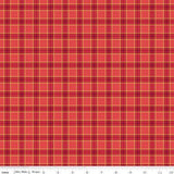 MORE CHRISTMAS WISHES PLAID RED - C16557-RED - 100% COTTON