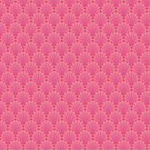 A repeating Art Deco fan pattern in shades of pink, with a white ruler along the bottom edge showing measurements.