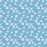 Painted Petals CD17592 Blossum Blue Cotton Fabric 100%