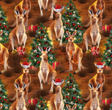 CHRISTMAS Fabrics Festive Friends Kangaroos