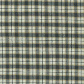 Georgette fabric with a small black and beige plaid pattern, ideal for apparel or crafts.