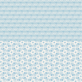 Chiara Rose Hazel 1 fabric: light blue geometric diamond and abstract patterns on a cream background.
