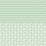 Chiara Rose Hazel 2 fabric with green geometric patterns and a "Buy 1m+ & Pay $15 a metre" graphic.