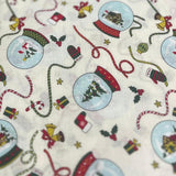 Christmas White Snow Globe Fabric DX10620LA