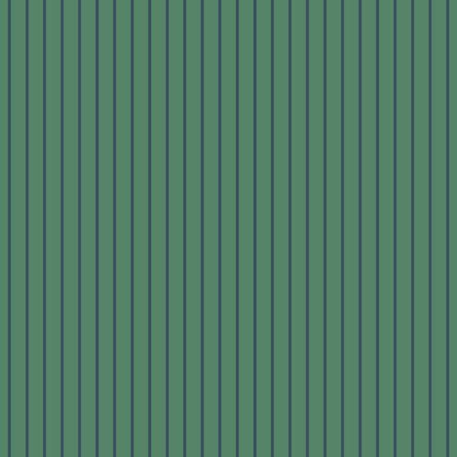 Teal fabric with thin vertical blue stripes, featuring an "$11.00 a metre" price tag.