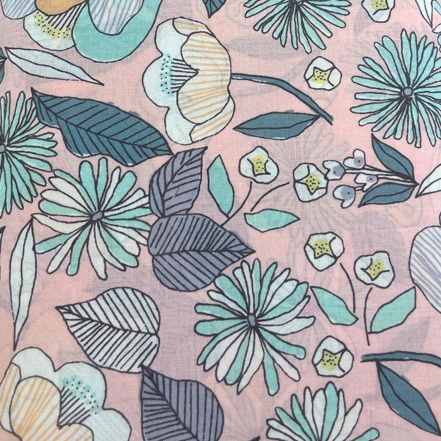 Cotton Printed Lawn, 70gsm, 1025-601-3B, Hokkoh, Japan 110cms