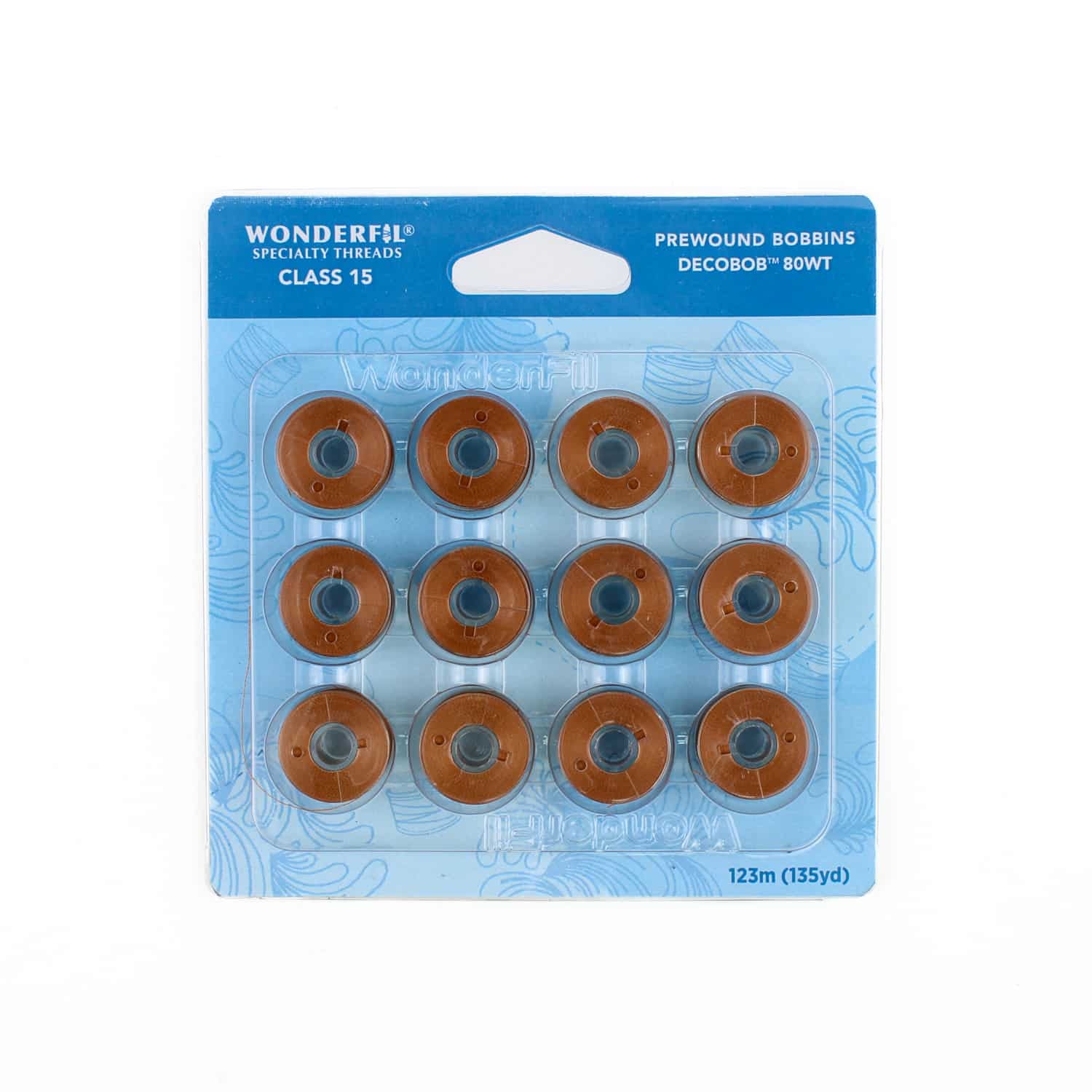 DecoBob prewound bobbins 416 Dark Copper Class 15