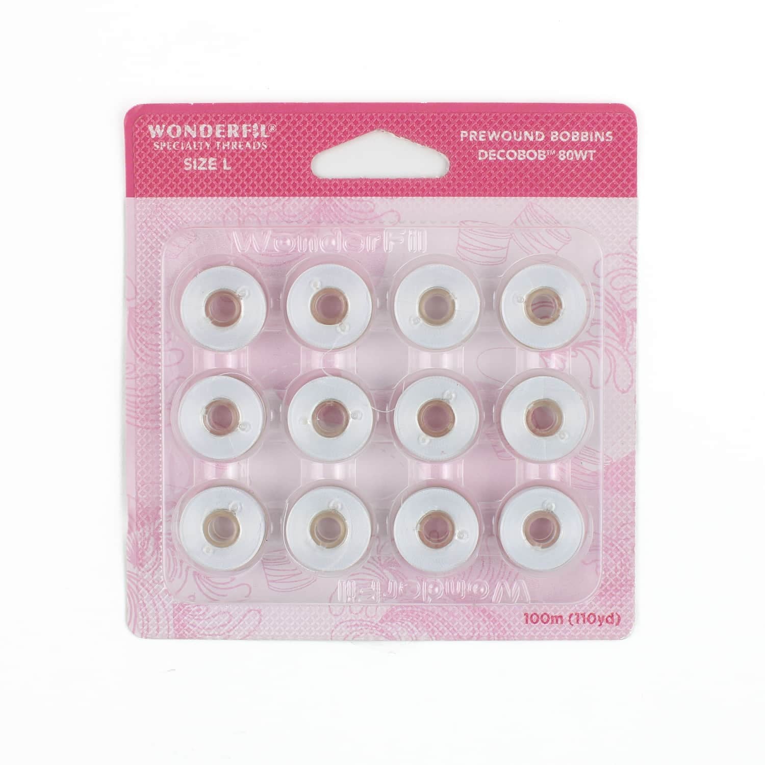 DecoBob prewound bobbins 104 White Size L