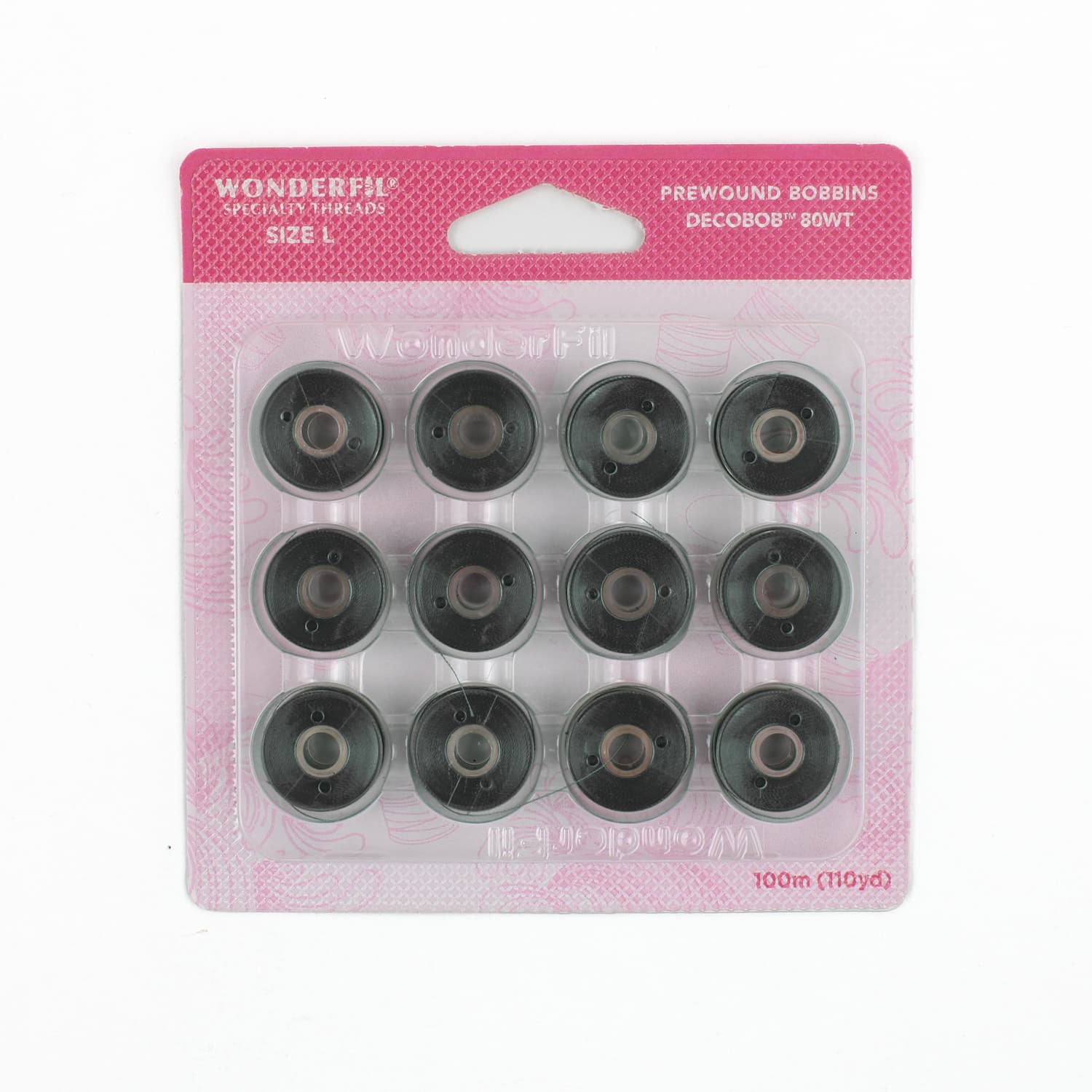 DecoBob prewound bobbins 168 Charcoal Size L