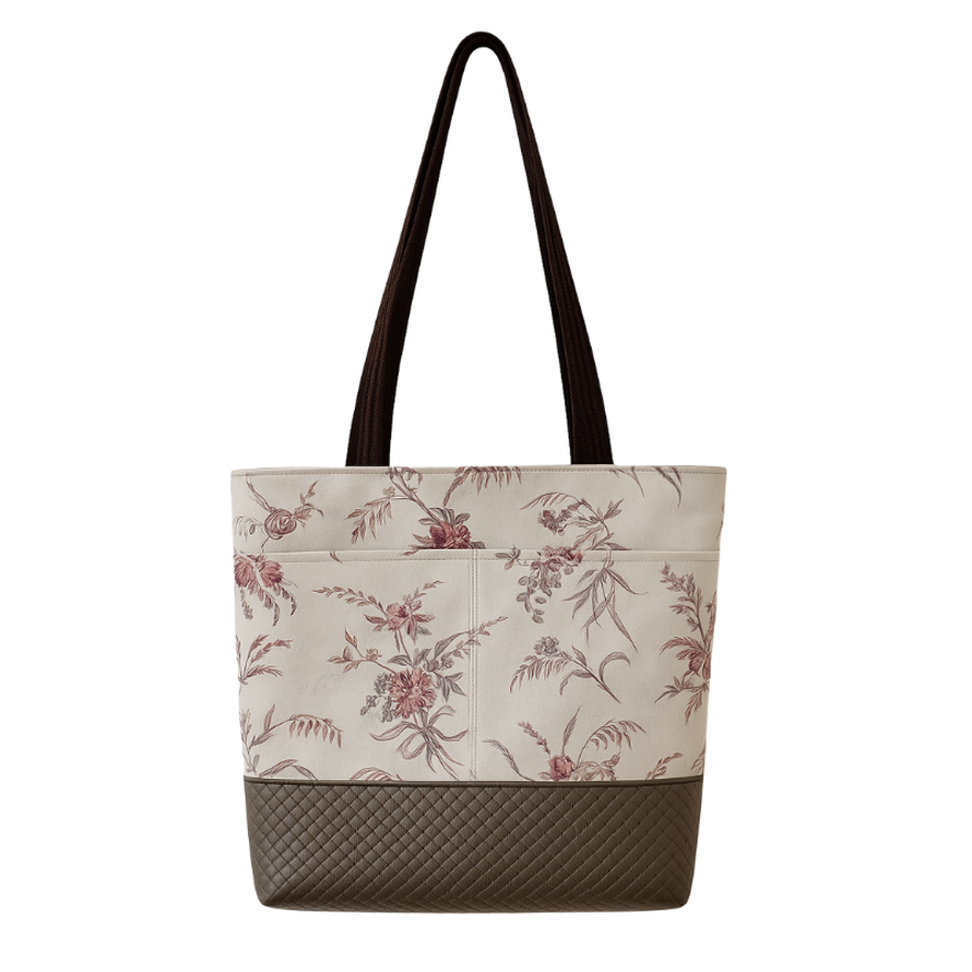 DIY Luxe Tote Bag Kit – Premium Fabric + Easy Instructions Brown Tones