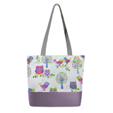 DIY Luxe Tote Bag Kit – Premium Fabric + Easy Instructions Lilac Sheen, Owl and Birds