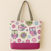 DIY Luxe Tote Bag Kit – Premium Fabric + Easy Instructions Pink Owl