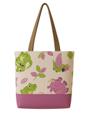 DIY Luxe Tote Bag Kit – Premium Fabric + Easy Instructions Pink Rhino and Frogs