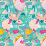 CRAFTY CLAWS DV6778 100% COTTON TODAY ONLY $5 A METRE MIN ONE METRE CUT